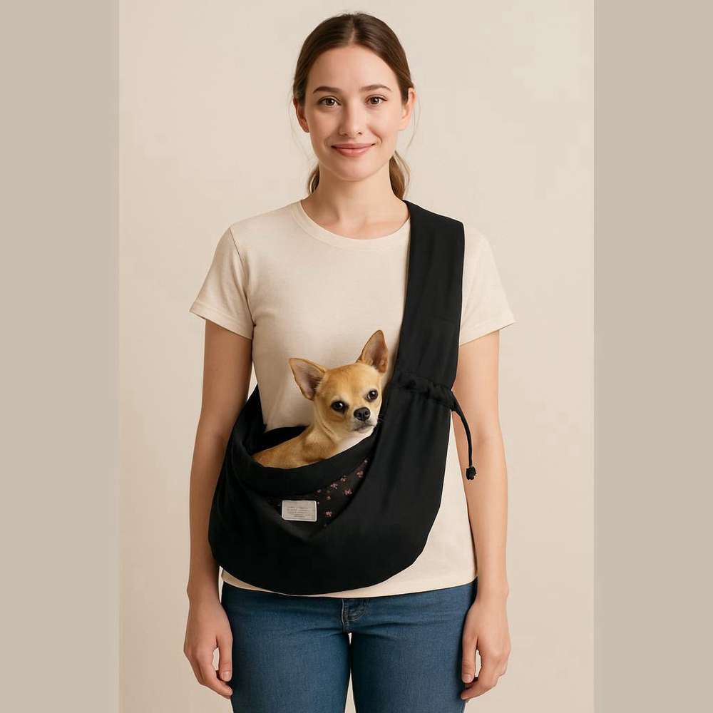 Unisex FurryFido Pet Carrier Black Pink Star One Size